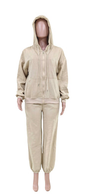 Rhinestone Baggy Pant Set: 2P640 BEI