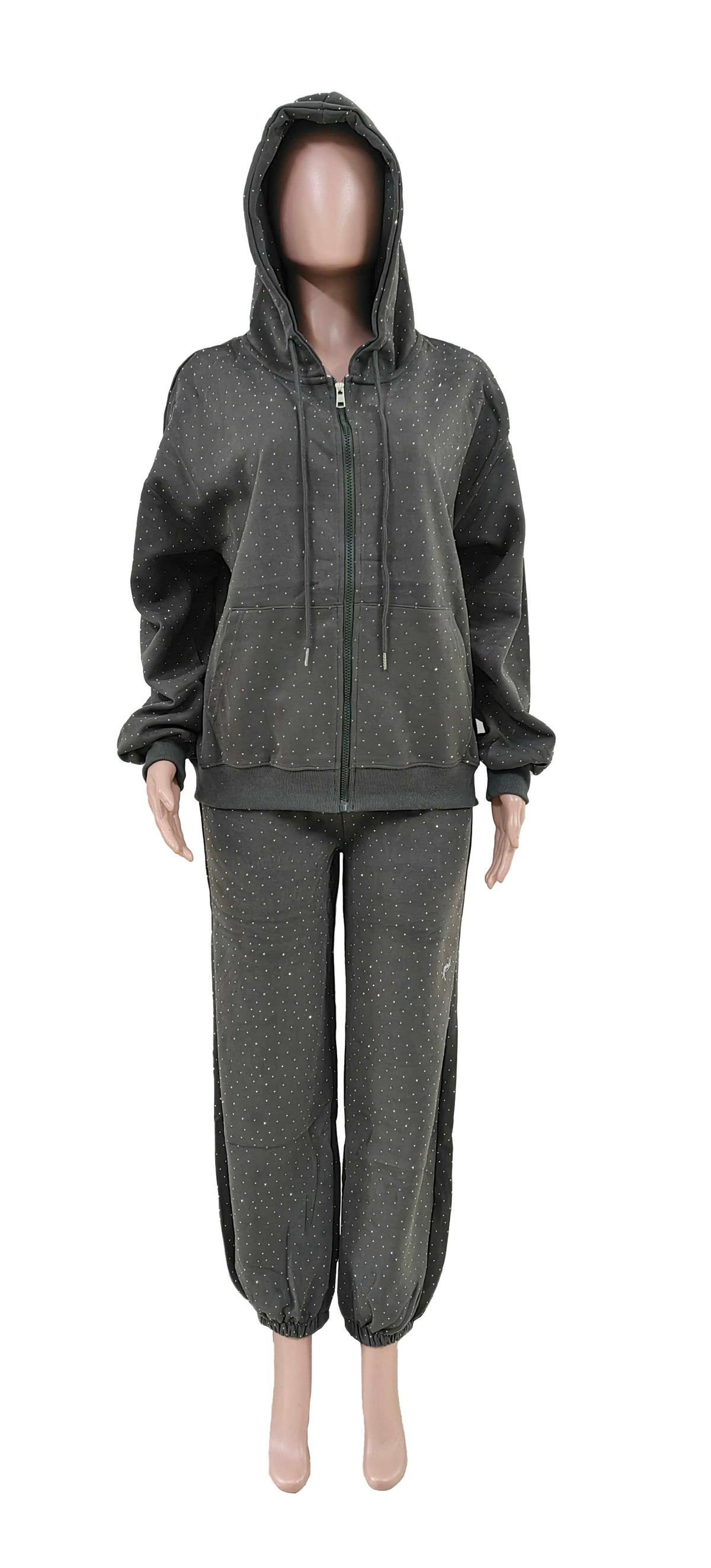 Rhinestone Baggy Pant Set