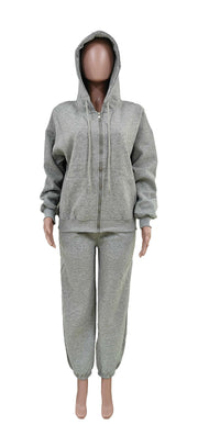 Rhinestone Baggy Pant Set: 2P640 GRA