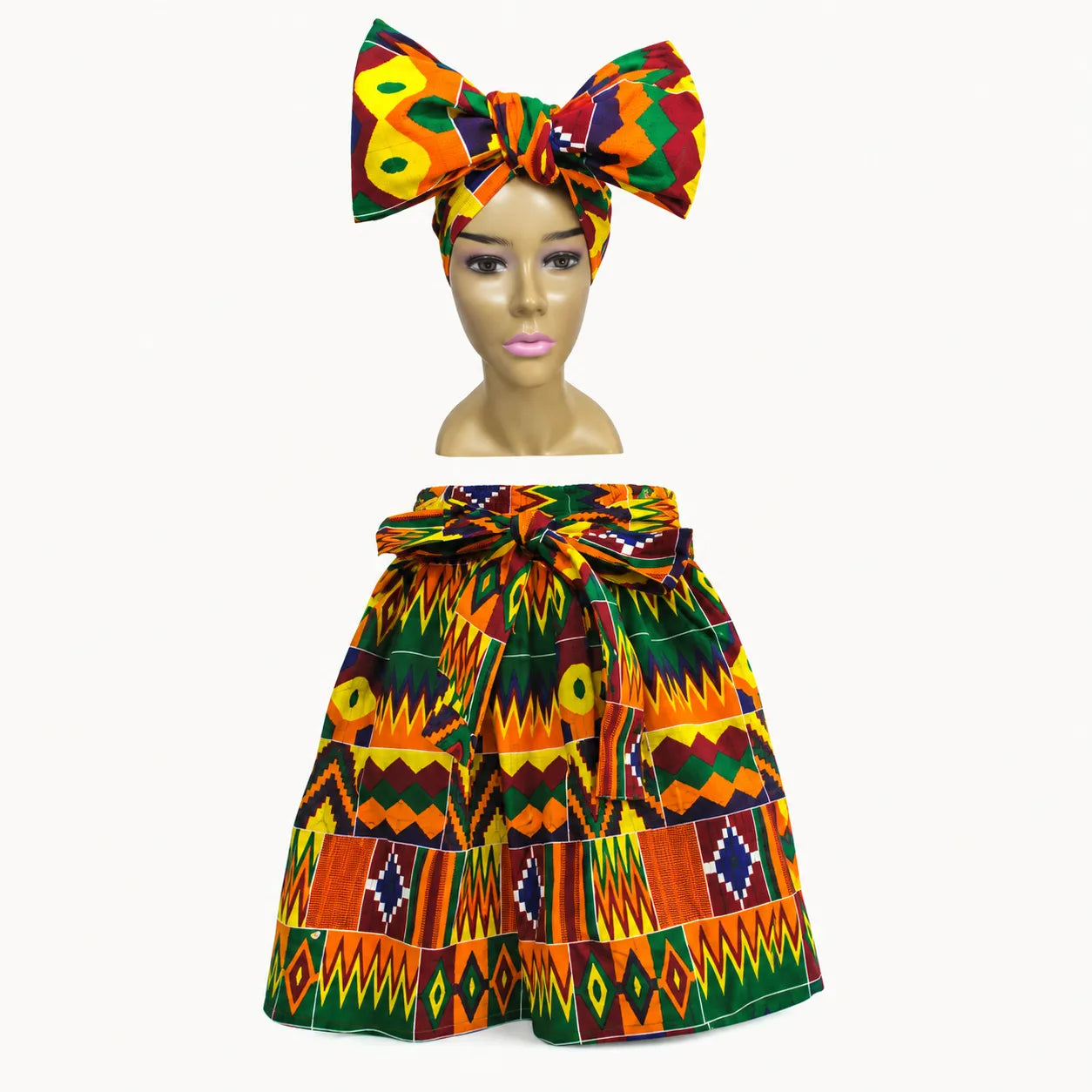 African 2PC Set – Short Skirt