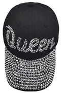 Denim Baseball Cap: CA002 "Queen" Baseball Cap in Black