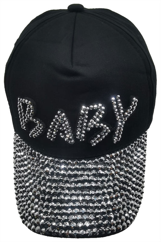 Denim Baseball Cap: CA003 "Baby" Baseball Cap in Black