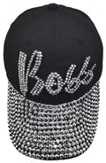 Denim Baseball Cap: CA005 "Boss" Baseball Cap In Black Denim