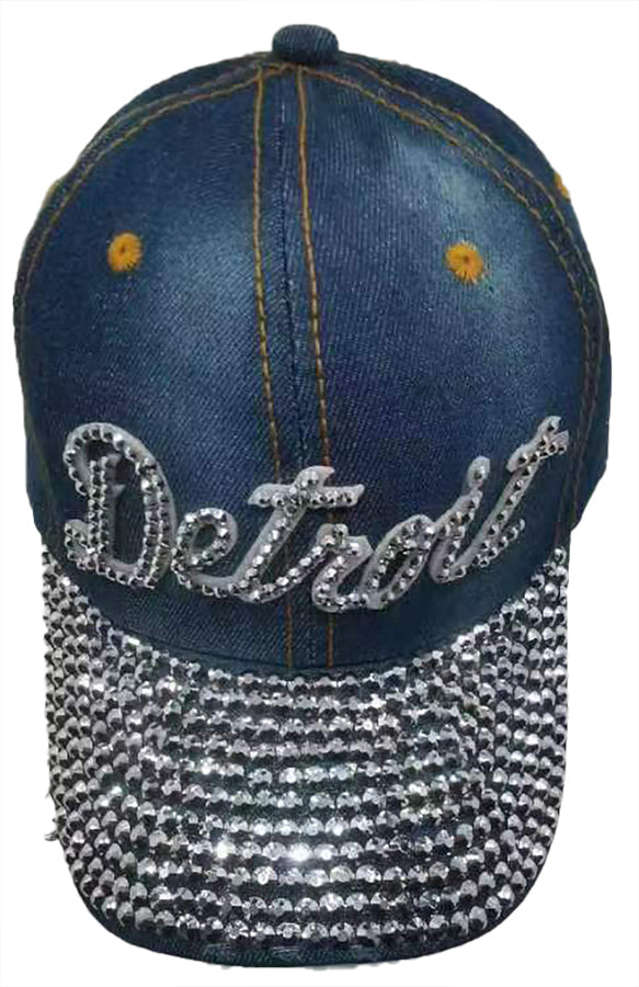 Denim Baseball Cap: CA013 "Detroit" Baseball Cap In Denim