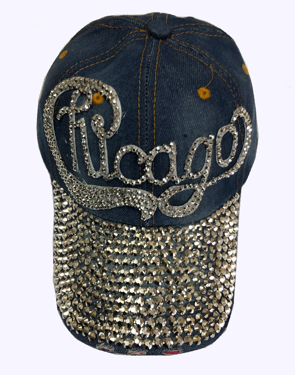 Denim Baseball Cap: CA014 "Chicago" Baseball Cap In Denim