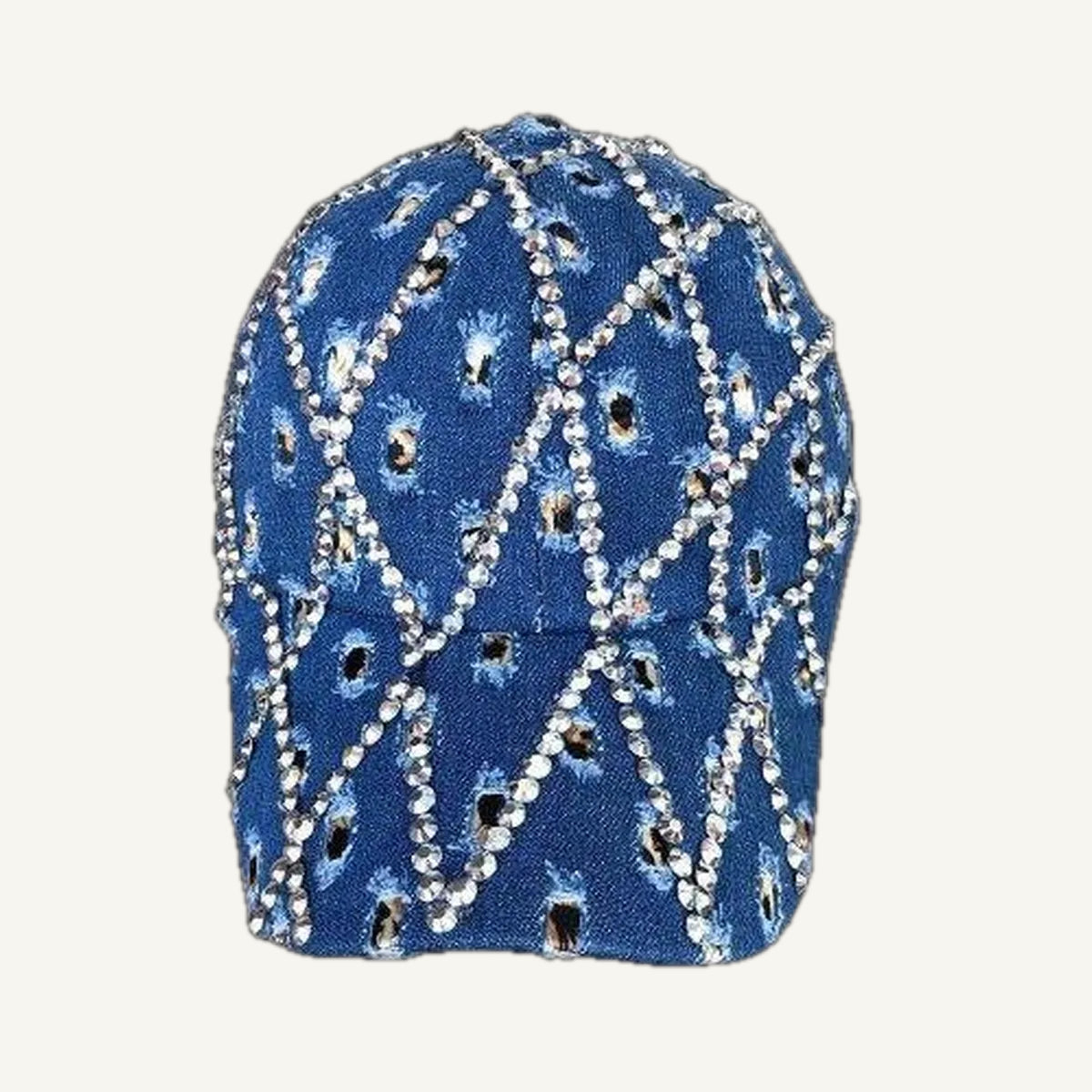 Rhinestone Denim Cap