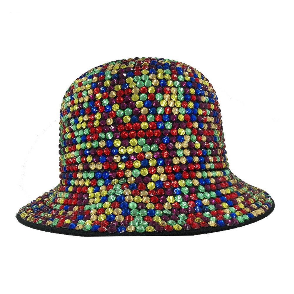 Bucket Hat: CA046 Multi Rhinestone Bucket Hat