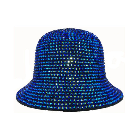 Bucket Hat: CA19028 Royal Blue Rhinestone Bucket Hat