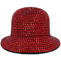 Bucket Hat: CA046 Red Rhinestone Bucket Hat