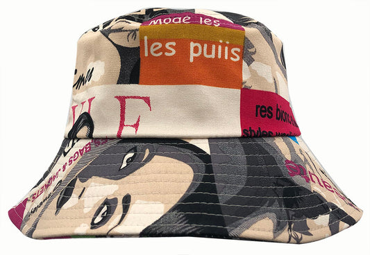 Magazine Print Bucket Hat: CA061