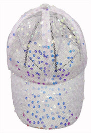 Baseball Cap: CA2314 Light Pink with AB Sequin Cap