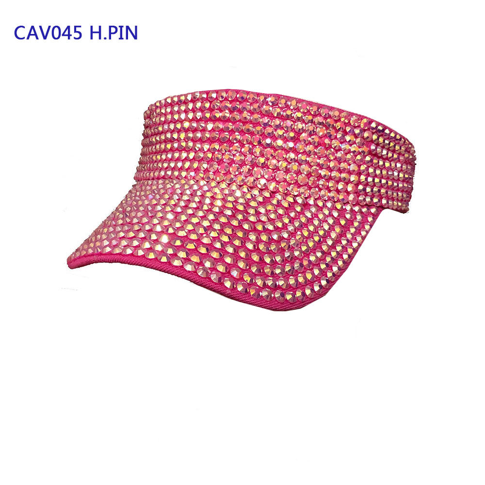 Visor: CAV022 Black Visor with Pearl and Silver Rhinestones (Copy)