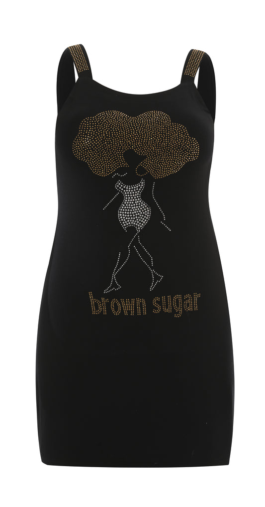 Dress: DR041 "Brown Sugar" Design in Rhinestone