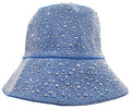Bucket Hat: HA2320-1 Blue w/ Silver Rhinestones
