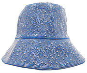 Bucket Hat: HA2320-1 Blue w/ Silver Rhinestones