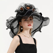 Floral Mesh Church Hat