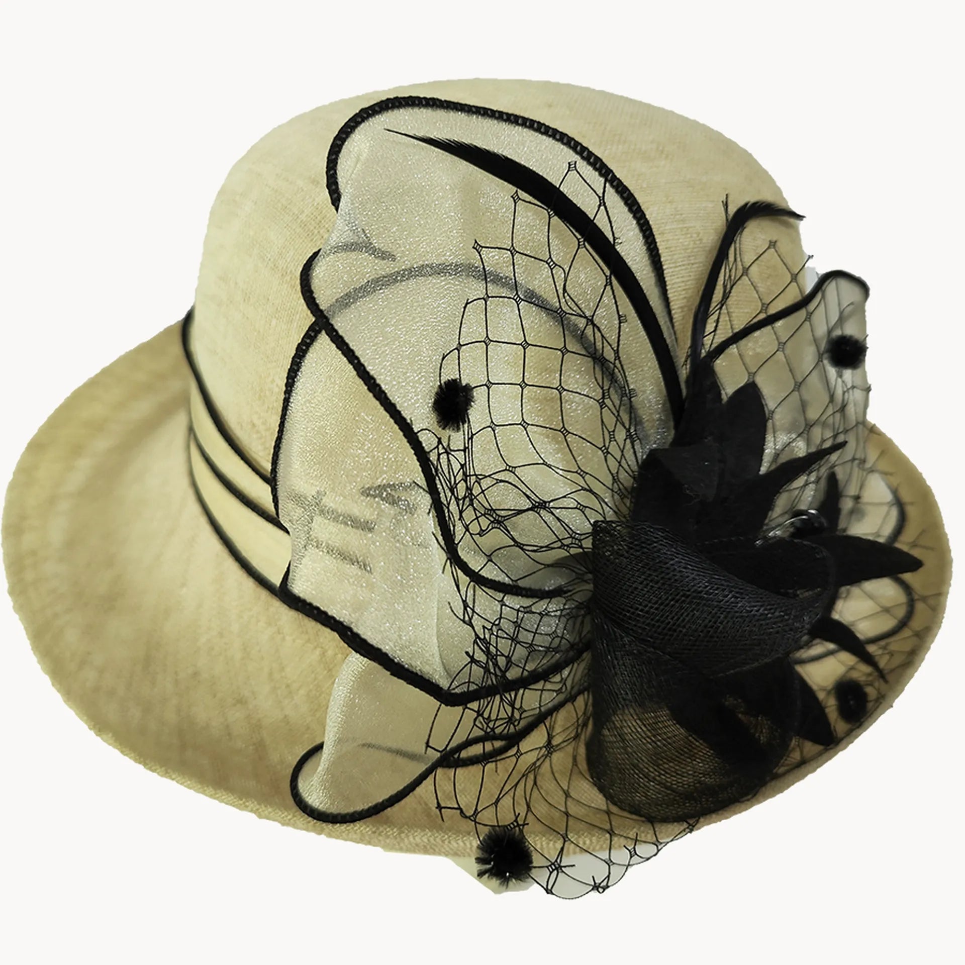 Floral Veiled Church Hat