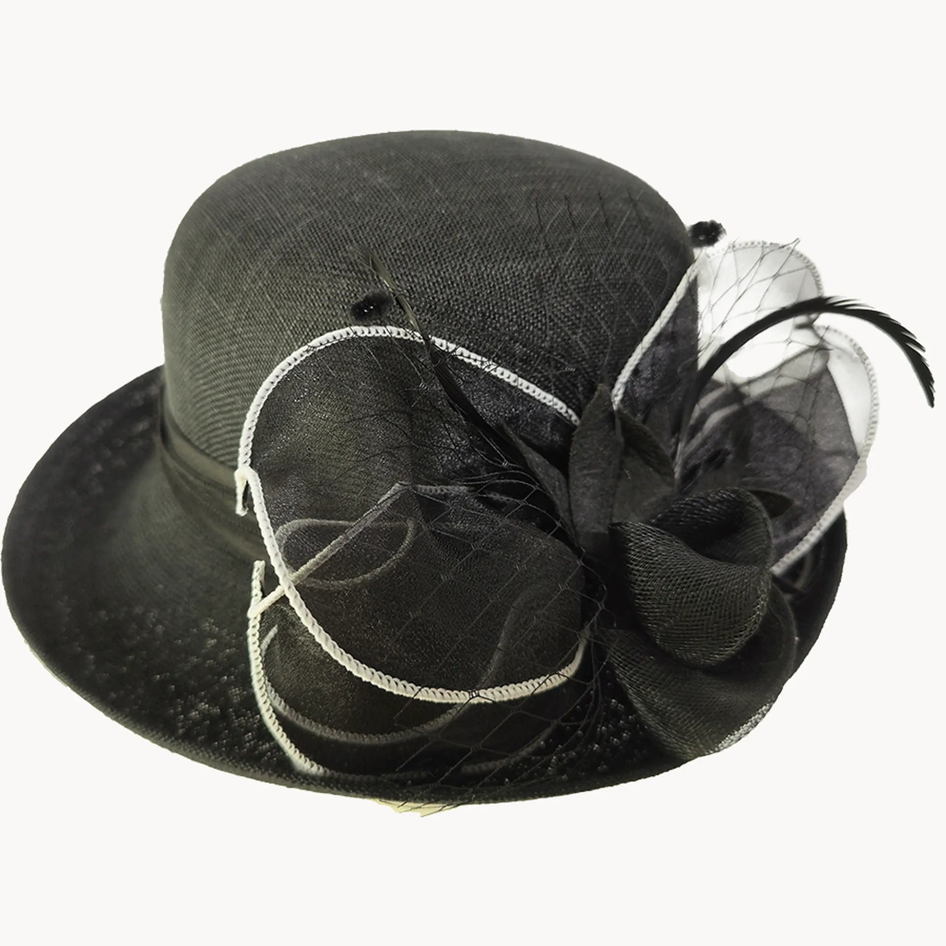 Floral Veiled Church Hat