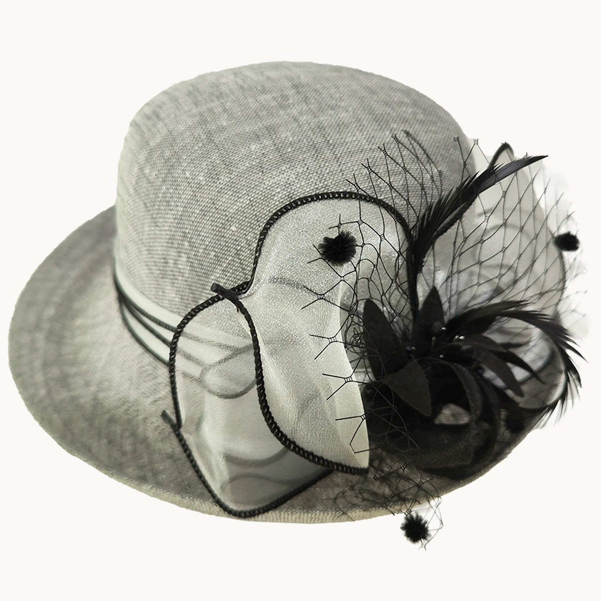 Floral Veiled Church Hat