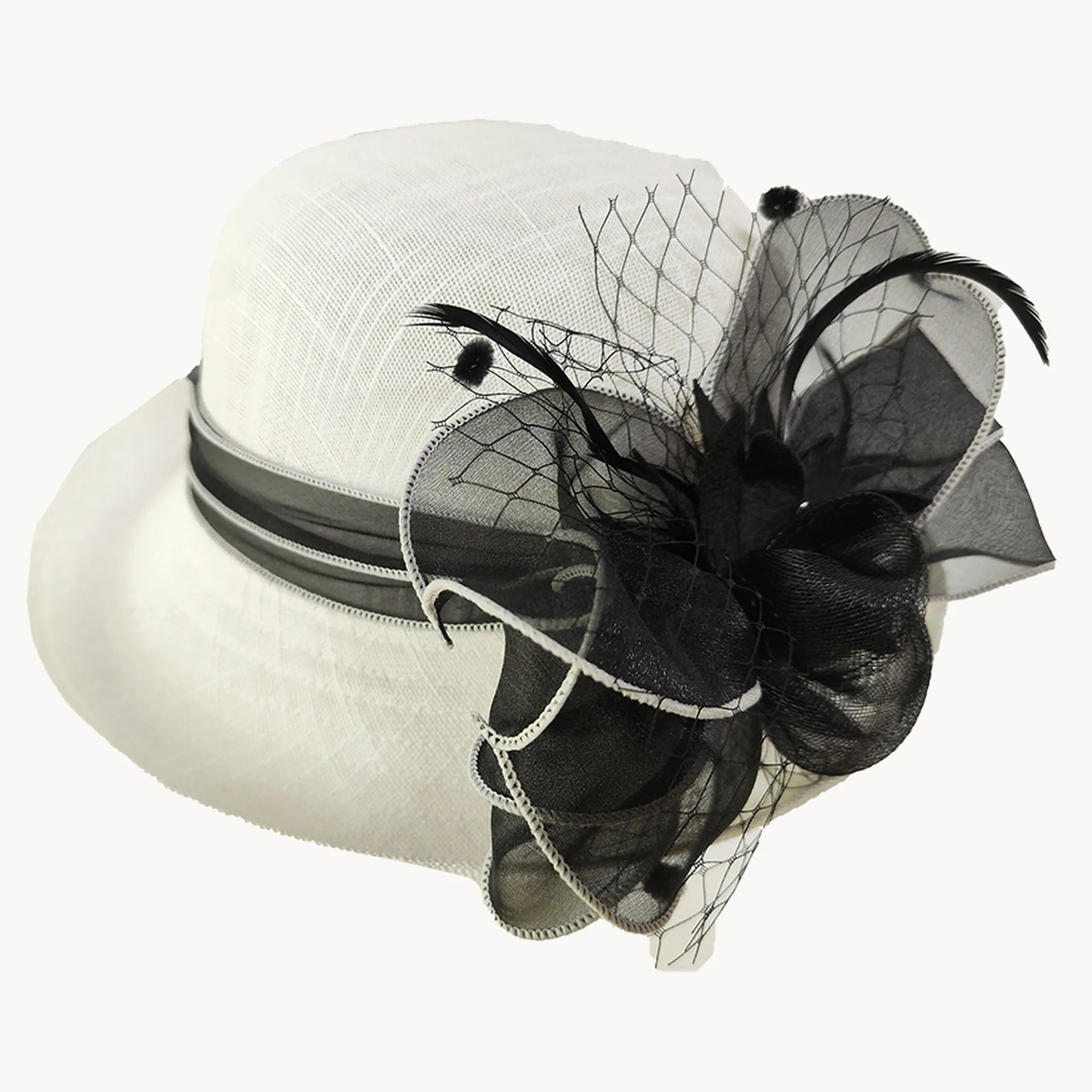 Floral Veiled Church Hat
