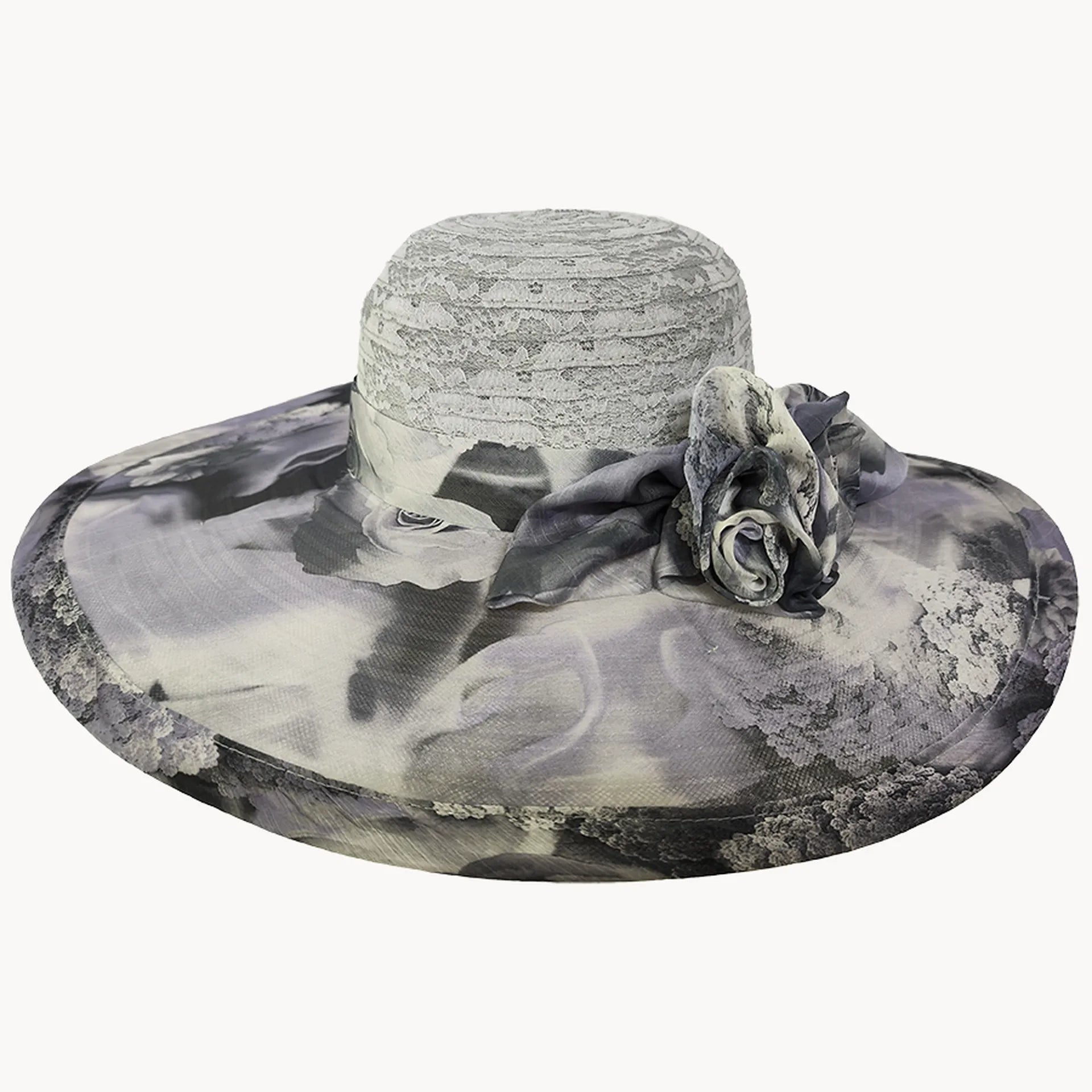 Floral Print Church Hat