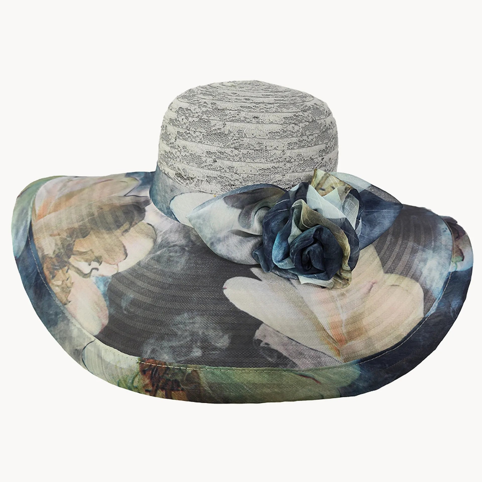 Floral Print Church Hat