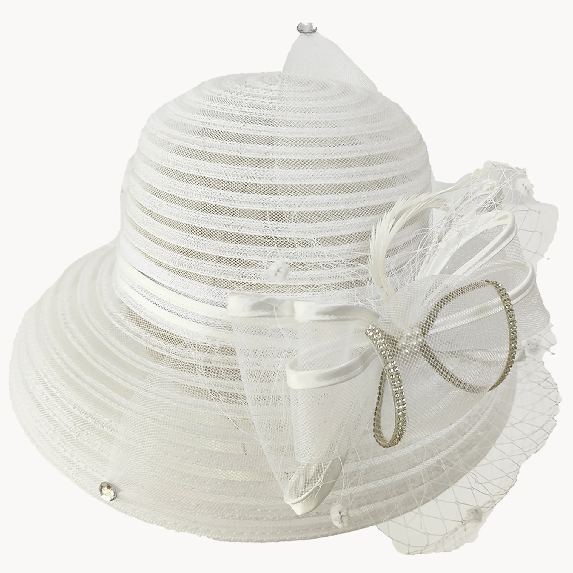 Veiled Feather Church Hat