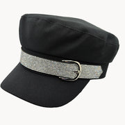 Rhinestone Belt Paperboy Cap