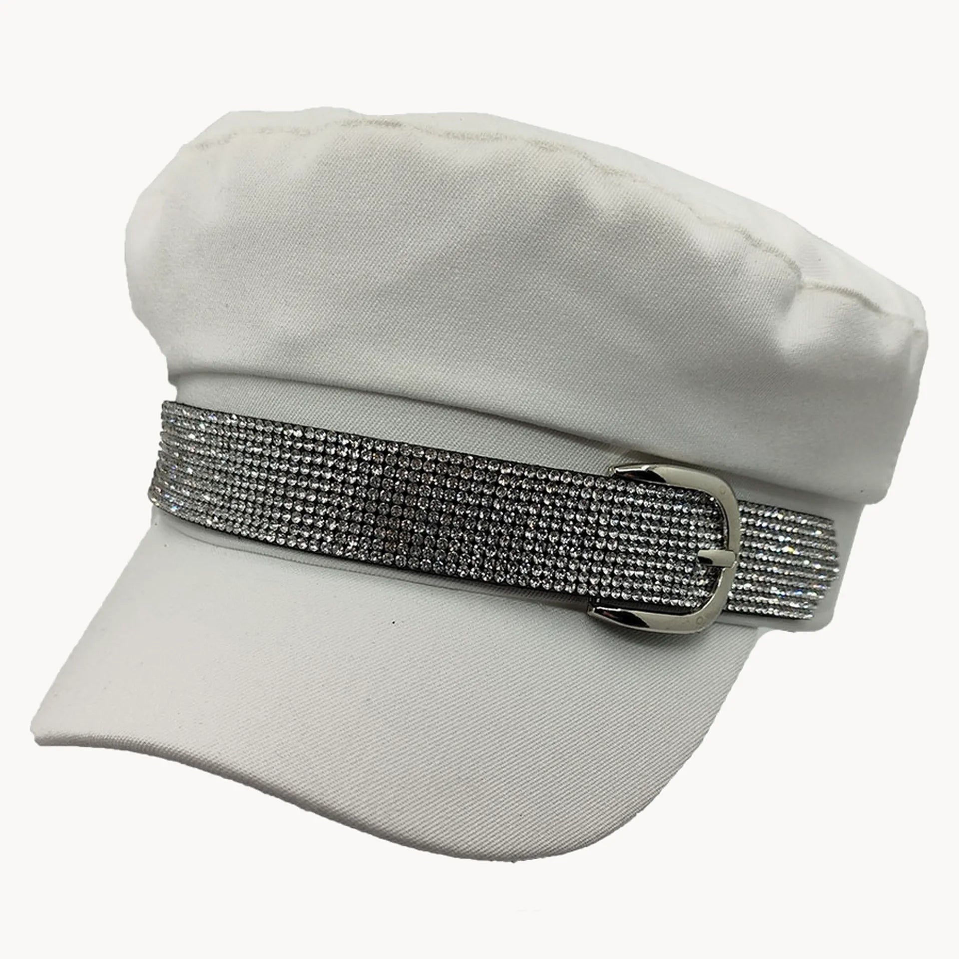Rhinestone Belt Paperboy Cap