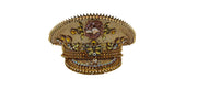 Rhinestone Military Hat: HA914 GOL