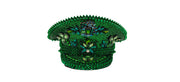 Rhinestone Military Hat: HA914 GRE