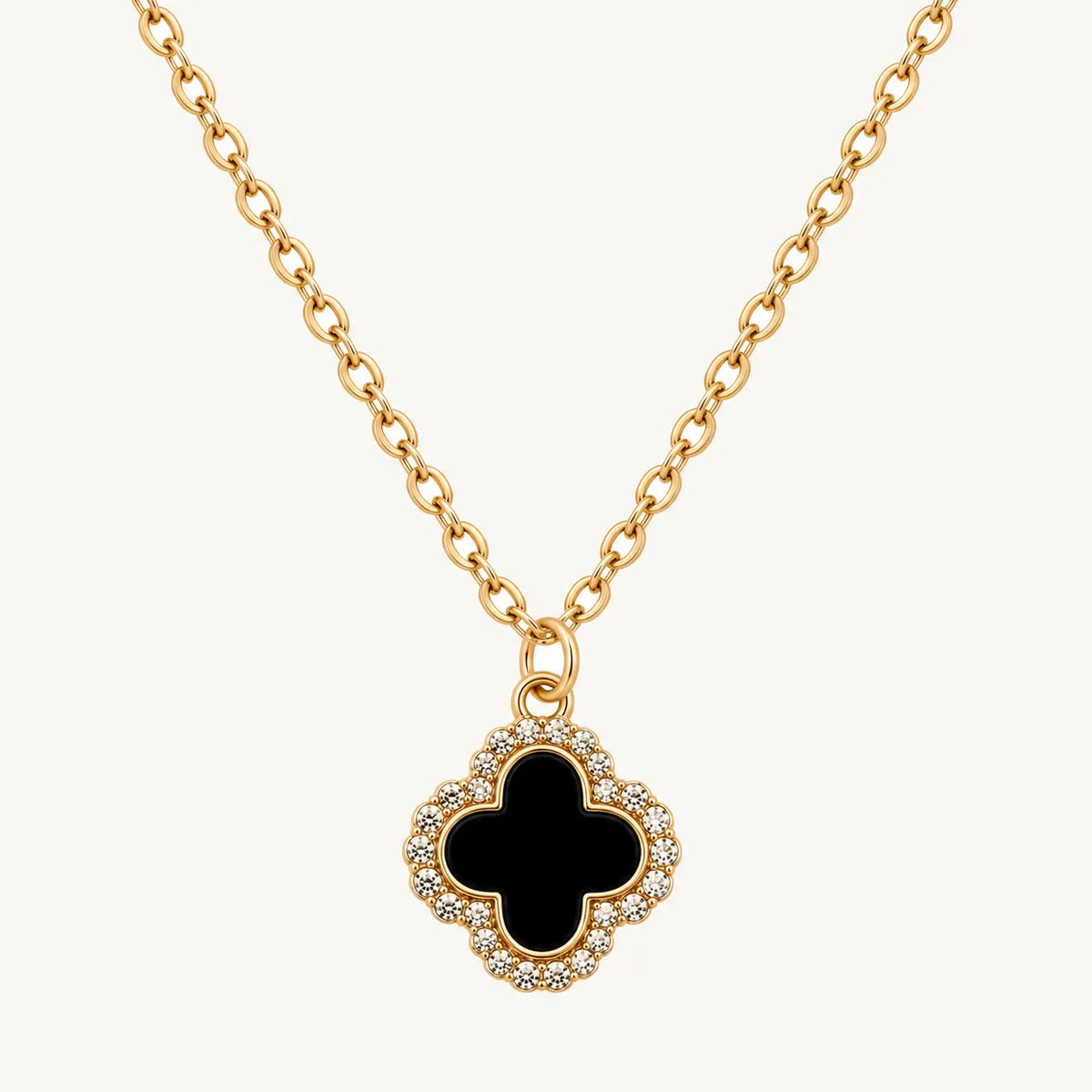 Black Clover Pendant Necklace