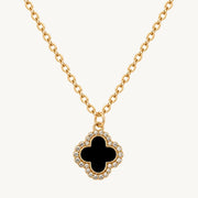 Black Clover Pendant Necklace