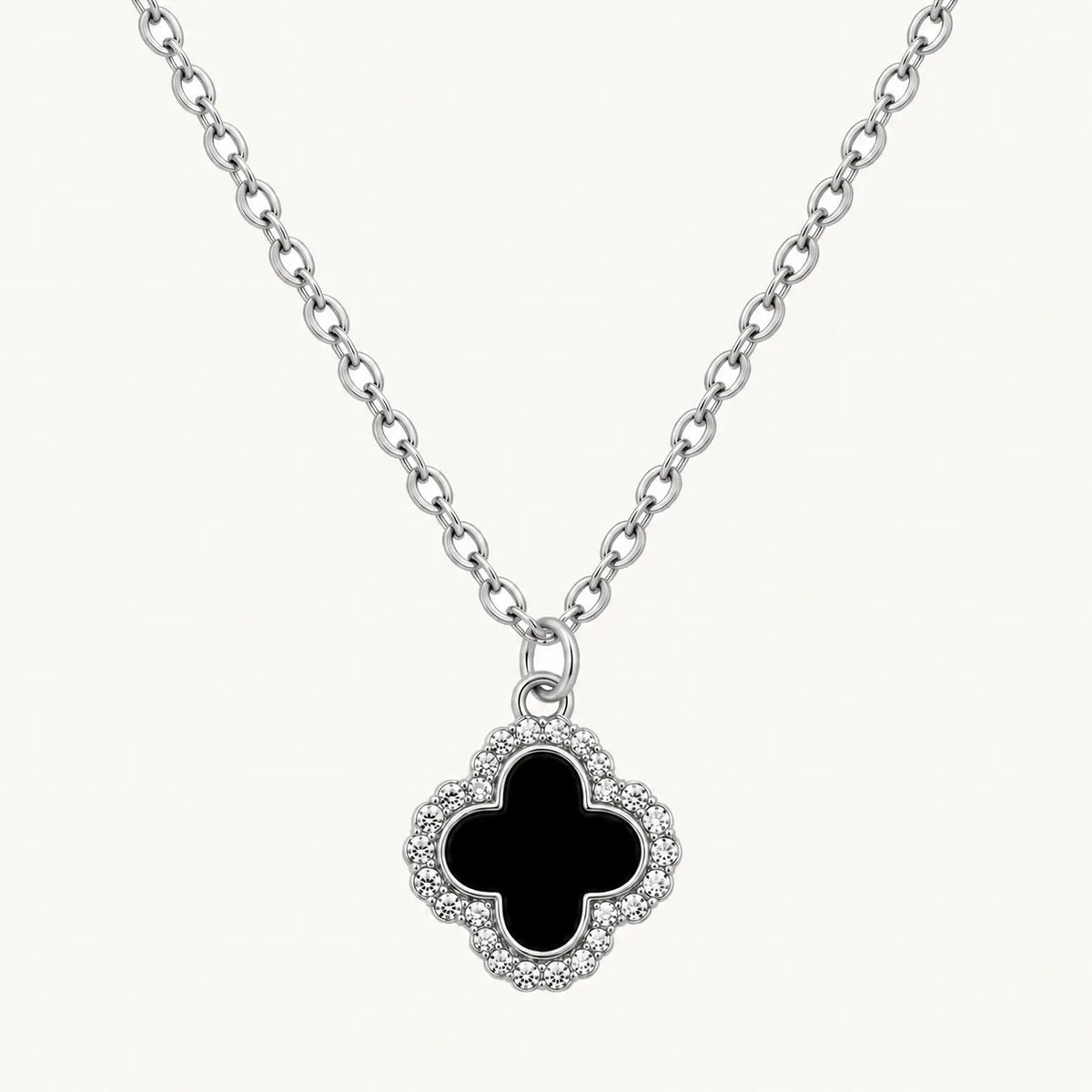 Black Clover Pendant Necklace