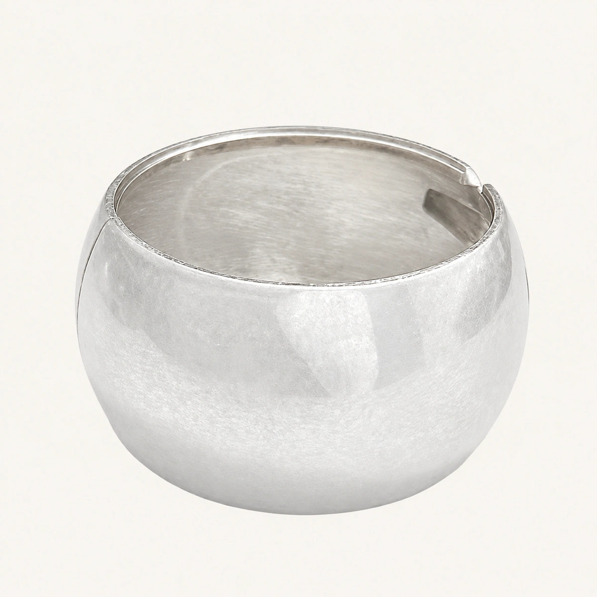 Wide Domed Hinged Bangle Bracelet