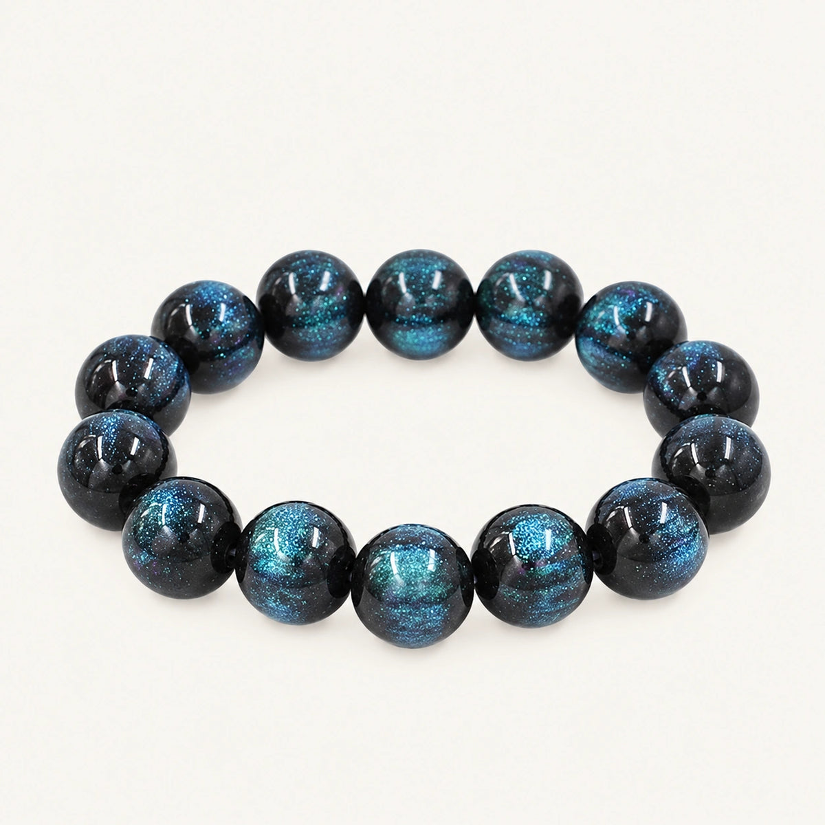 Chunky Shimmer Bead Stretch Bracelet