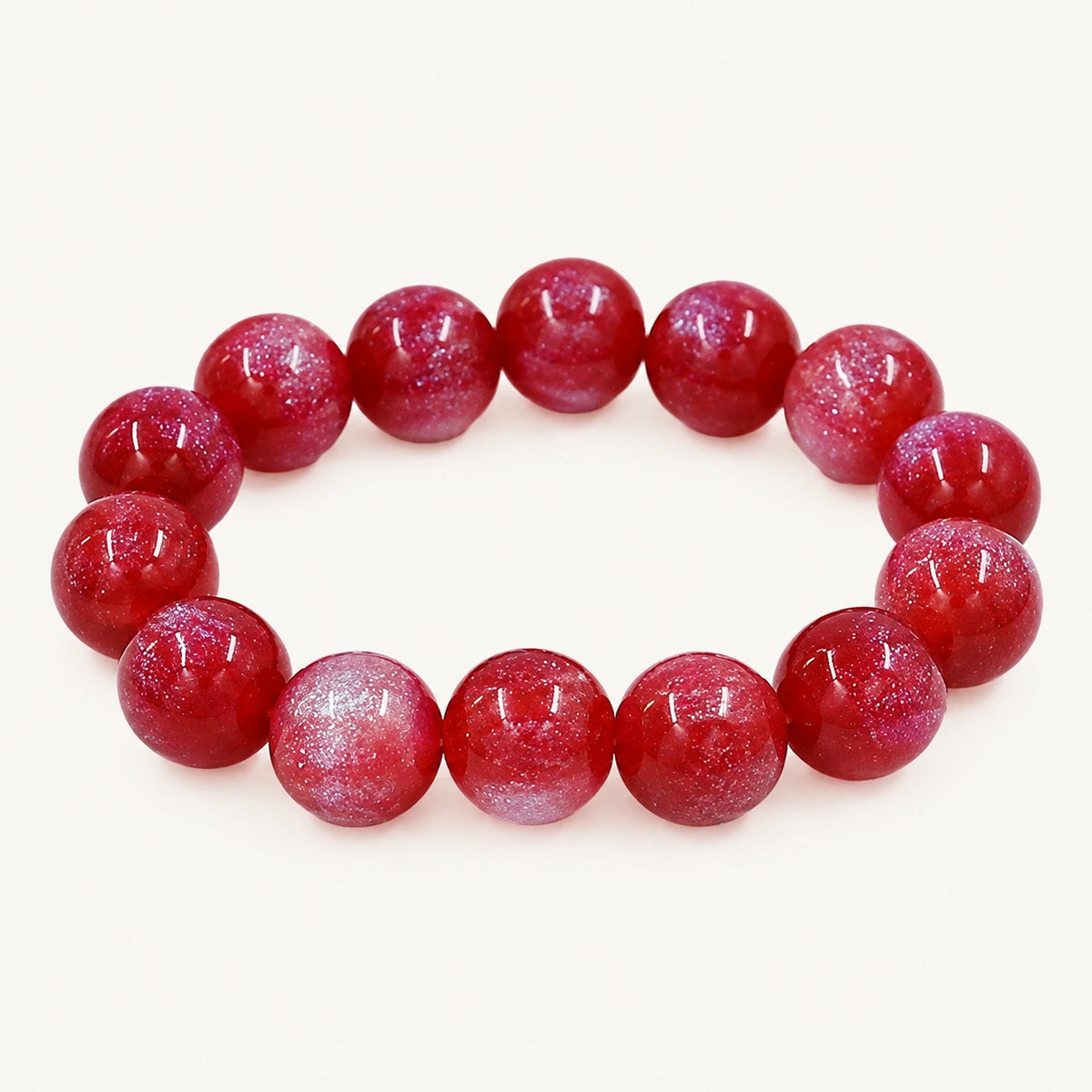 Chunky Shimmer Bead Stretch Bracelet