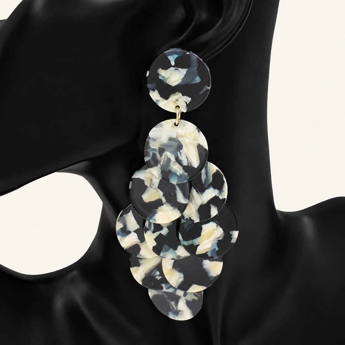 Cascading Disc Statement Earrings