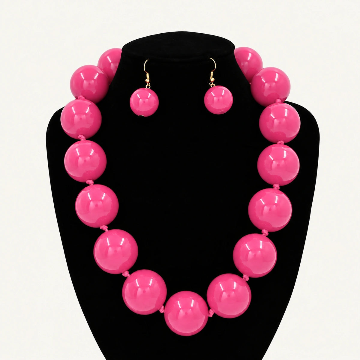 Chunky Bead Necklace & Earring Set