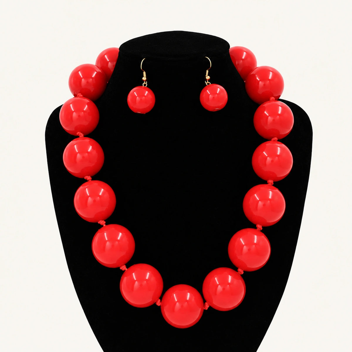 Chunky Bead Necklace & Earring Set