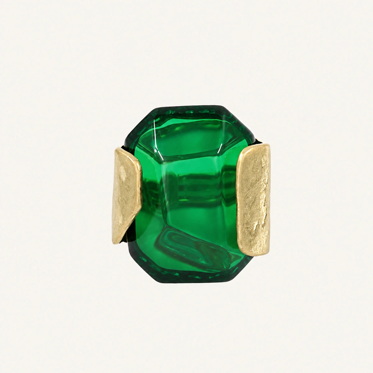 Emerald Green Stone Cocktail Ring