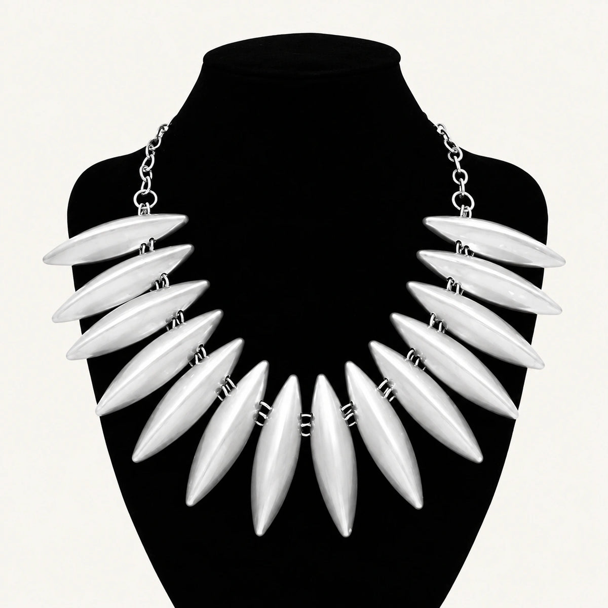 Marquise Bar Bib Statement Necklace