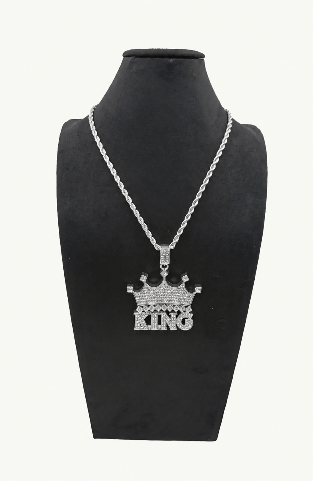 "KING" Crown Pendant Necklace