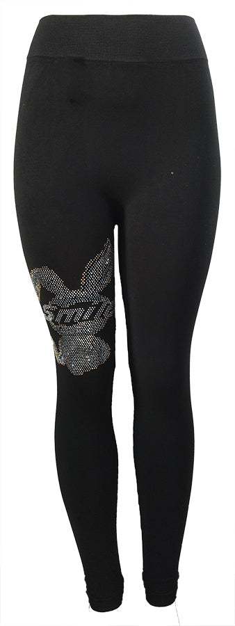 Rhinestone Smile Bunny Leggings