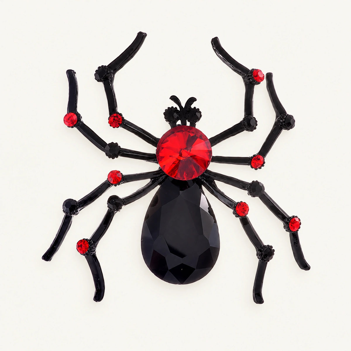 Rhinestone Spider Brooch Pin
