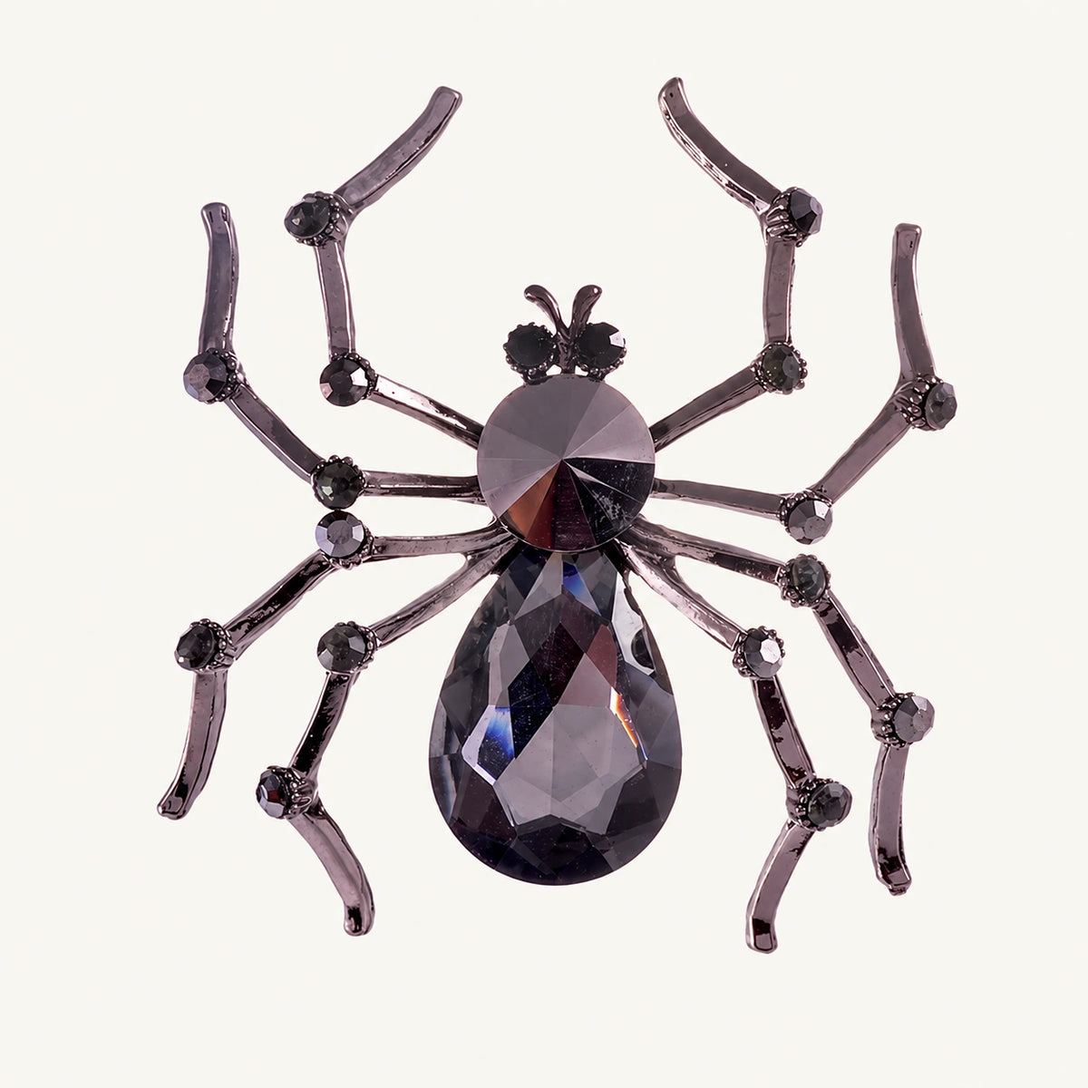 Rhinestone Spider Brooch Pin