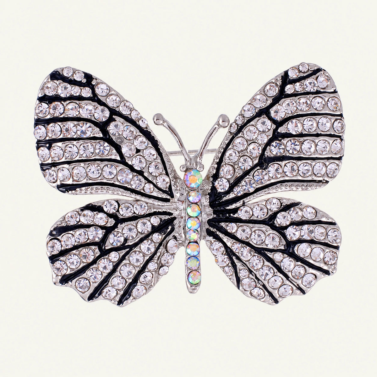 Rhinestone Butterfly Brooch Pin