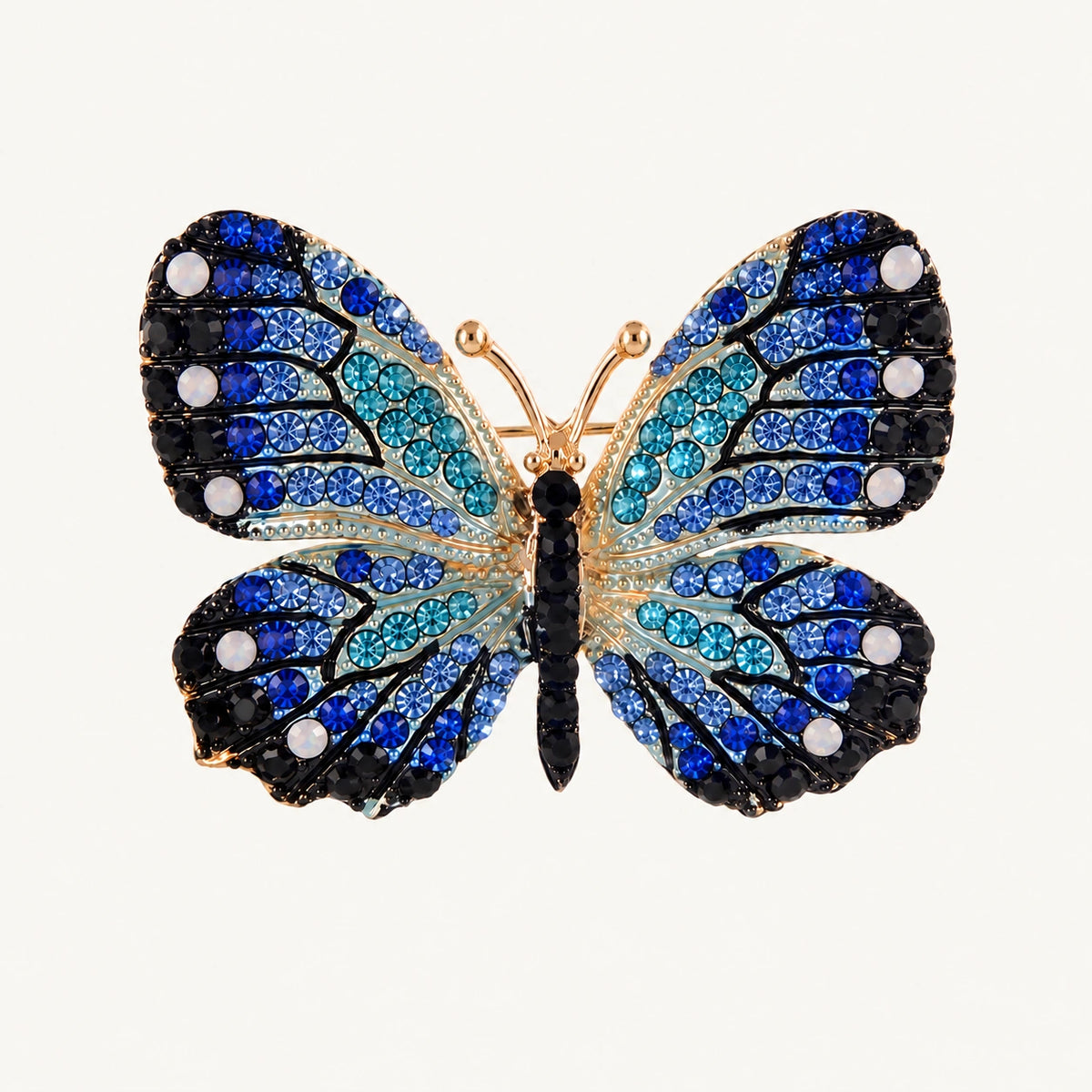 Rhinestone Butterfly Brooch Pin