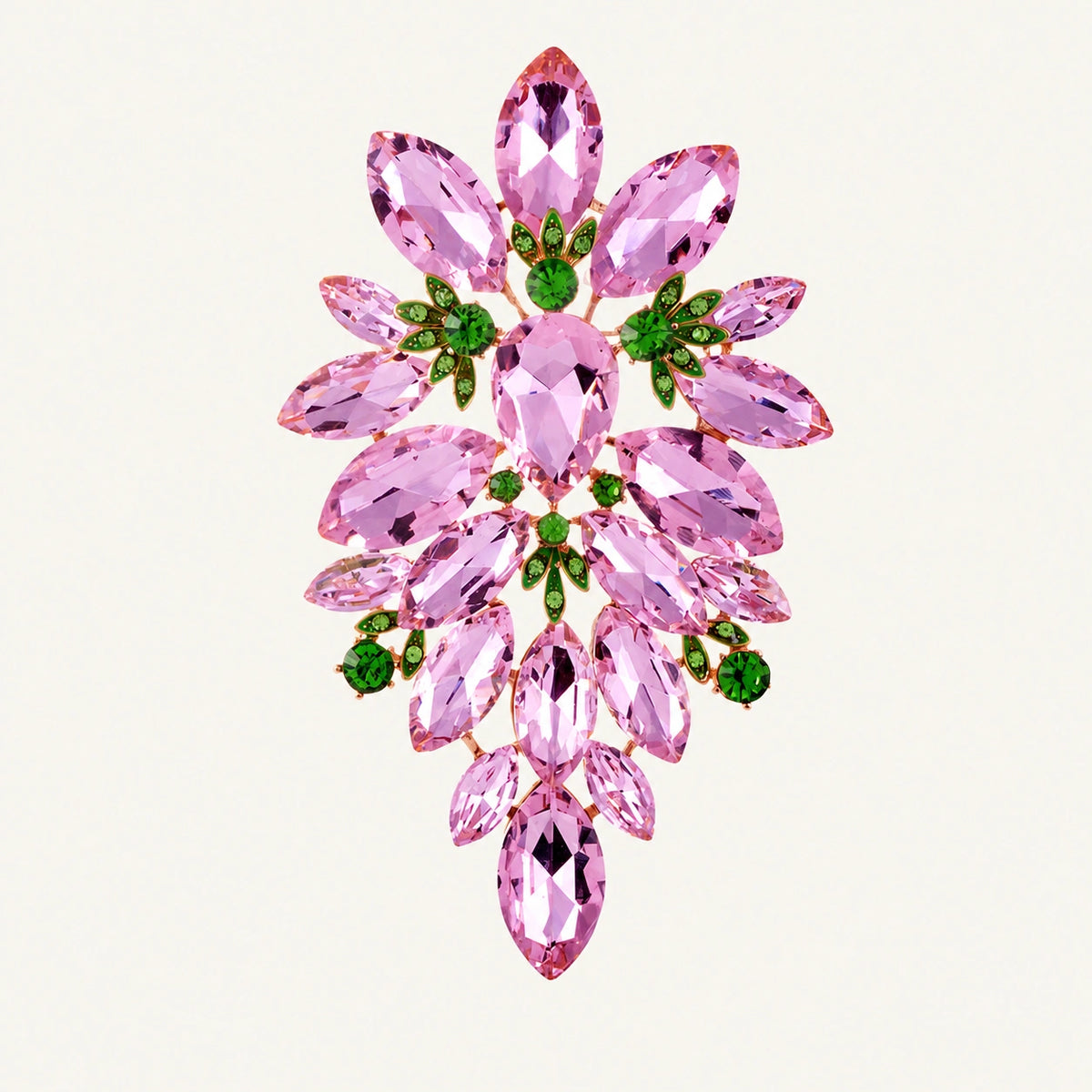 Marquise Crystal Cluster Statement Brooch