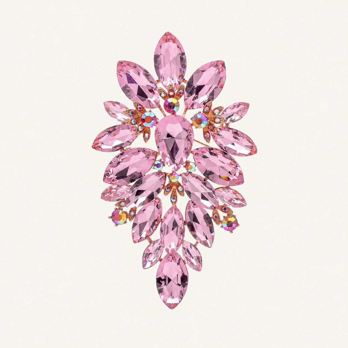 Marquise Crystal Cluster Statement Brooch